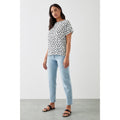 Monochrome - Side - Dorothy Perkins Womens-Ladies Spotted Roll Sleeve Blouse
