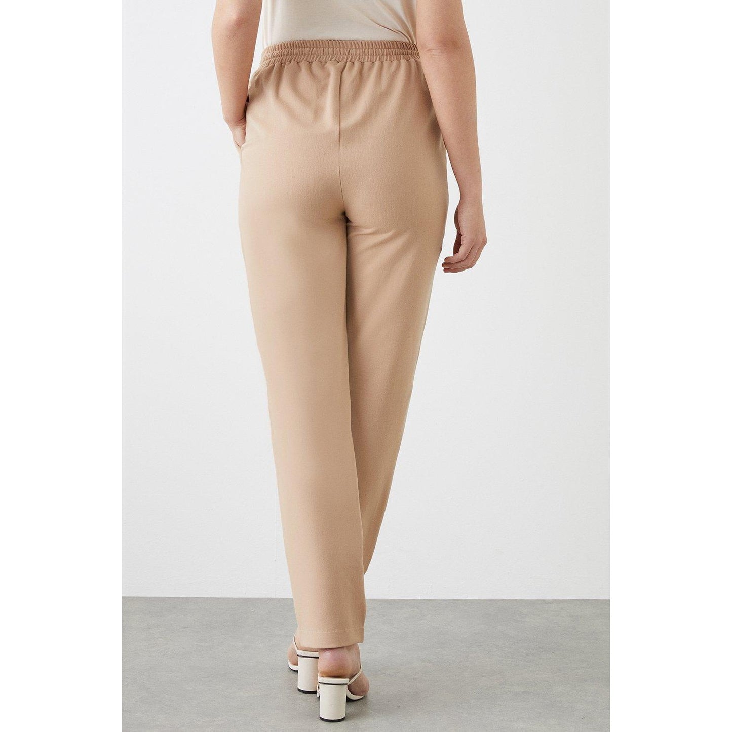 Camel - Back - Dorothy Perkins Womens-Ladies Waist Tie Tall Jogging Bottoms