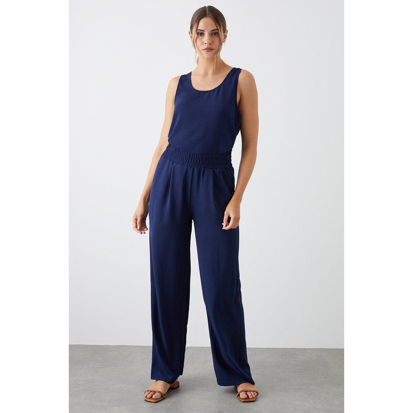 Navy - Lifestyle - Dorothy Perkins Womens-Ladies Scoop Neck Vest Top