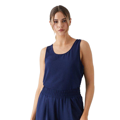 Navy - Front - Dorothy Perkins Womens-Ladies Scoop Neck Vest Top