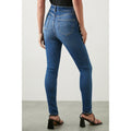 Indigo - Back - Dorothy Perkins Womens-Ladies Authentic High Waist Skinny Jeans