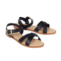 Black - Back - Dorothy Perkins Womens-Ladies Florence Crossover Wide Flat Sandals