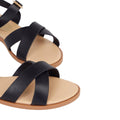Black - Side - Dorothy Perkins Womens-Ladies Florence Crossover Wide Flat Sandals