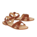 Tan - Back - Dorothy Perkins Womens-Ladies Florence Crossover Wide Flat Sandals