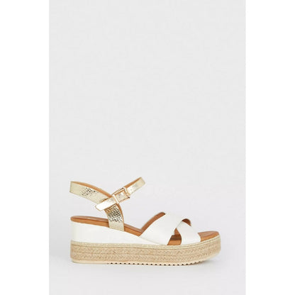 White - Back - Dorothy Perkins Womens-Ladies Relly Wide Wedges