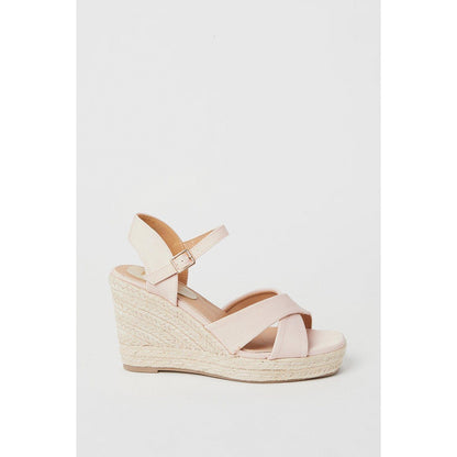Pink - Front - Dorothy Perkins Womens-Ladies Roma Crossover Wedges