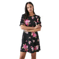 Black - Front - Dorothy Perkins Womens-Ladies Spaced Floral Mini Dress