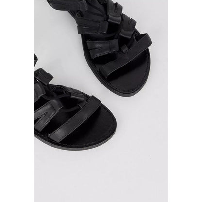 Black - Side - Faith Womens-Ladies Melody Gladiator Sandals