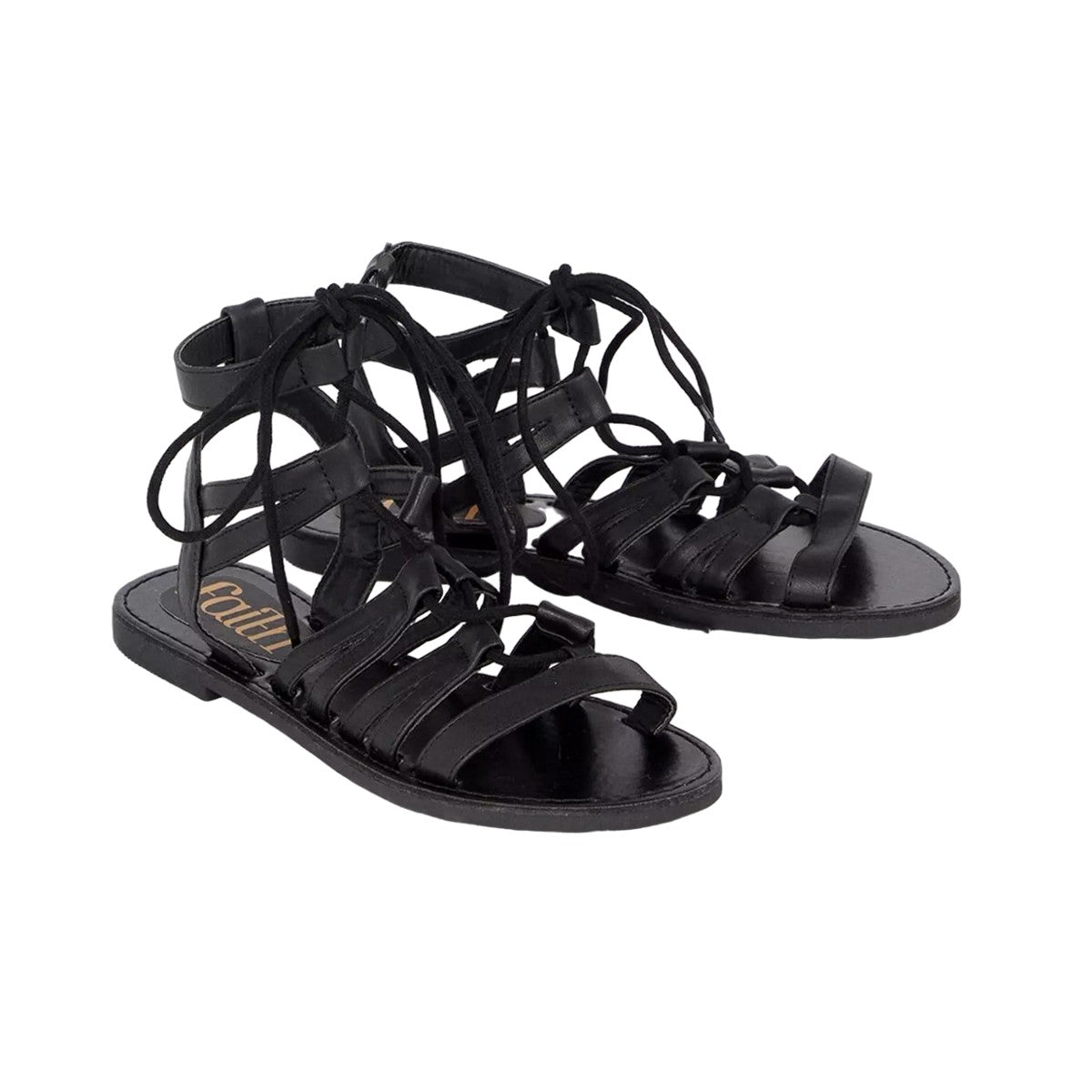 Black - Front - Faith Womens-Ladies Melody Gladiator Sandals