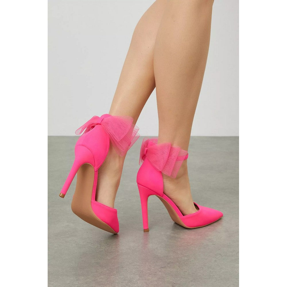 Pink - Lifestyle - Dorothy Perkins Womens-Ladies Belle Bow Mesh Court Shoes