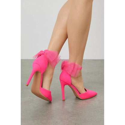 Pink - Lifestyle - Dorothy Perkins Womens-Ladies Belle Bow Mesh Court Shoes