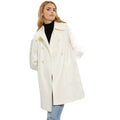 Ivory - Front - Dorothy Perkins Womens-Ladies Dolly Double-Breasted Coat