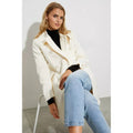 Ivory - Close up - Dorothy Perkins Womens-Ladies Dolly Double-Breasted Coat