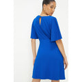 Cobalt Blue - Back - Dorothy Perkins Womens-Ladies Flutter Mini Dress