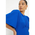 Cobalt Blue - Side - Dorothy Perkins Womens-Ladies Flutter Mini Dress
