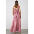 Red - Back - Dorothy Perkins Womens-Ladies Strappy Gingham Tiered Midi Dress