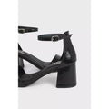 Black - Back - Good For The Sole Womens-Ladies Abigail Extra Wide Block Heel Shoes