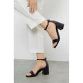 Black - Lifestyle - Good For The Sole Womens-Ladies Abigail Extra Wide Block Heel Shoes