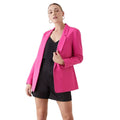 Fuchsia - Front - Dorothy Perkins Womens-Ladies Turned Up Cuff Tall Blazer