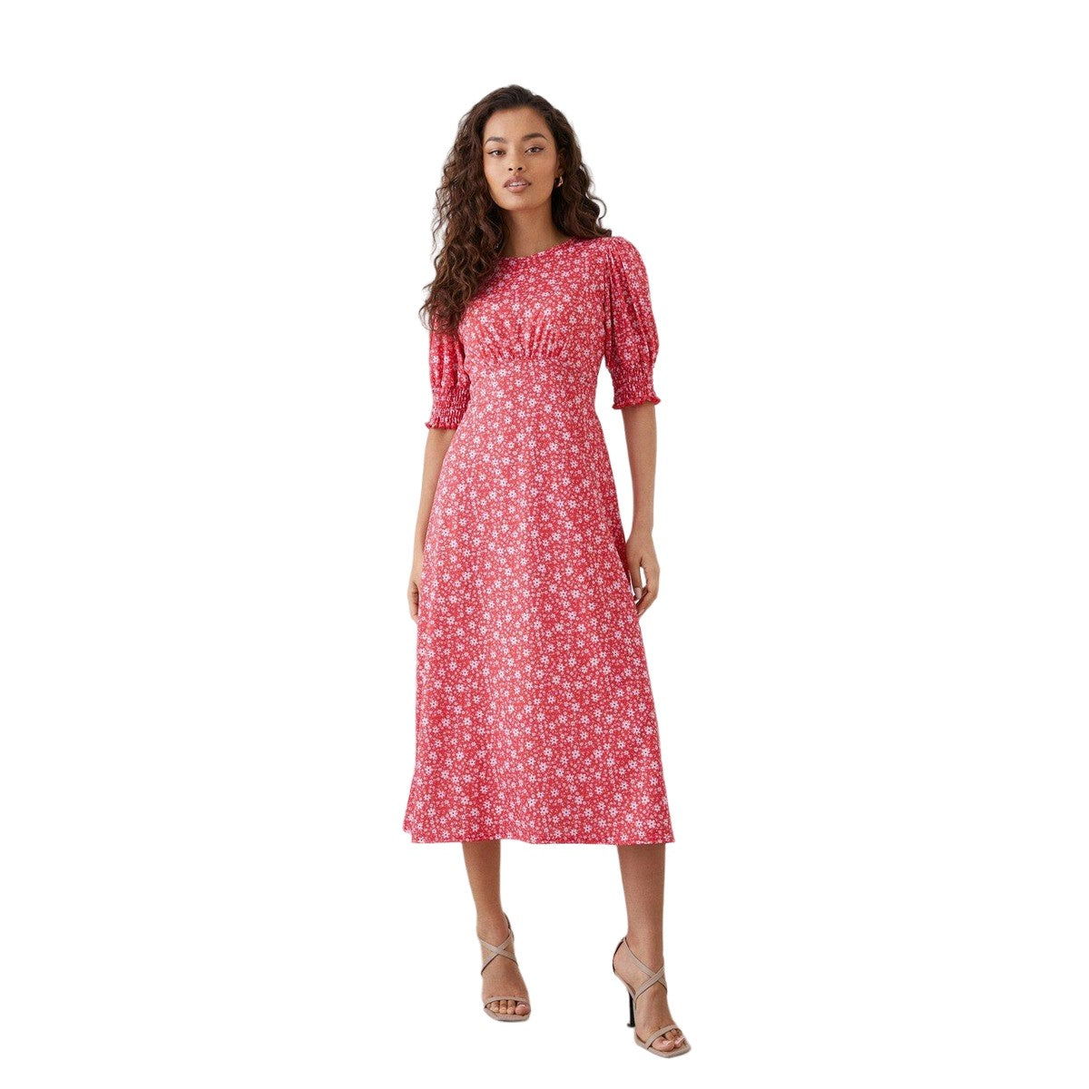Dorothy Perkins Womens/Ladies Floral Shirred Cuff Petite Midi Dress –  Universal Textiles