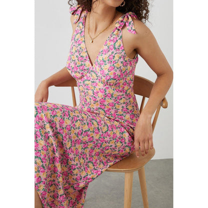 Pink - Lifestyle - Dorothy Perkins Womens-Ladies Floral Tie Shoulder Tall Midi Dress