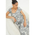 Ivory - Side - Dorothy Perkins Womens-Ladies Scarf Print Flutter Midi Dress