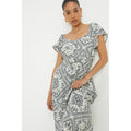 Ivory - Lifestyle - Dorothy Perkins Womens-Ladies Scarf Print Flutter Midi Dress