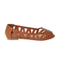 Tan - Front - Dorothy Perkins Womens-Ladies Prim Peep Toe Wide Pumps