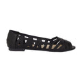 Black - Front - Dorothy Perkins Womens-Ladies Prim Peep Toe Wide Pumps