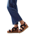 Black - Lifestyle - Good For The Sole Womens-Ladies Hannah Wide Wedge Sandals