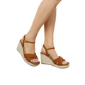 Tan - Lifestyle - Dorothy Perkins Womens-Ladies Rose Crossover Strap Wedge