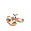 White - Back - Good For The Sole Womens-Ladies Hope Comfort Low Heel Wedges