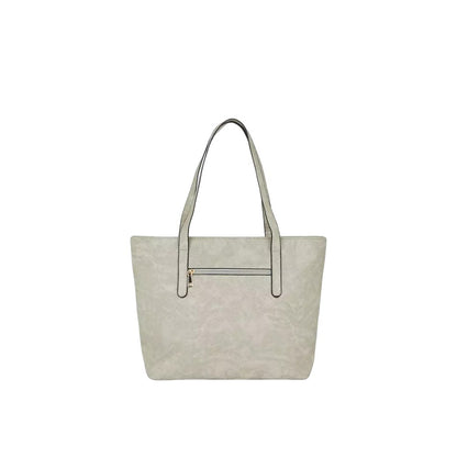 Grey - Back - Dorothy Perkins Womens-Ladies Trish Stitched Tote Bag
