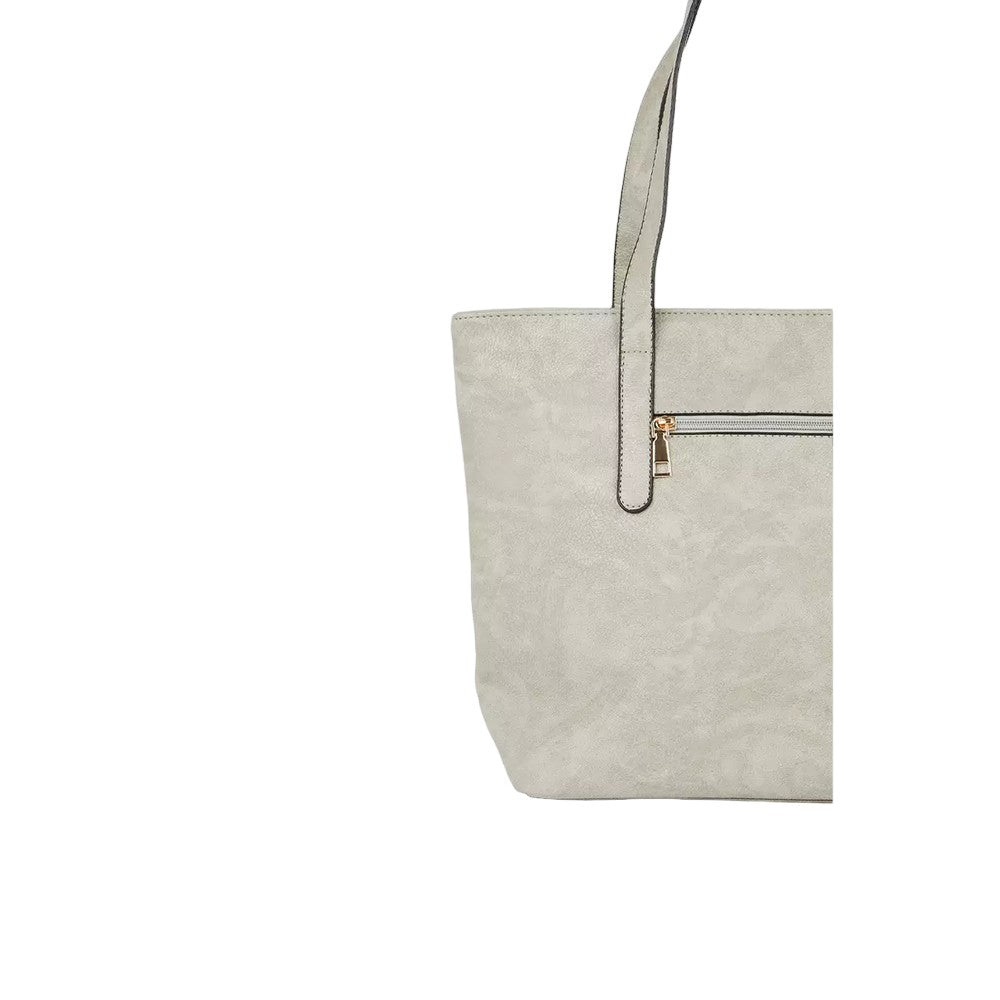 Grey - Side - Dorothy Perkins Womens-Ladies Trish Stitched Tote Bag