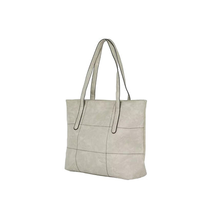 Grey - Front - Dorothy Perkins Womens-Ladies Trish Stitched Tote Bag