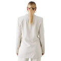 Stone - Back - Dorothy Perkins Womens-Ladies Stripe Single-Breasted Tall Blazer