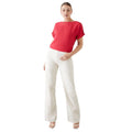 Red - Side - Dorothy Perkins Womens-Ladies Tall Roll Sleeve Blouse