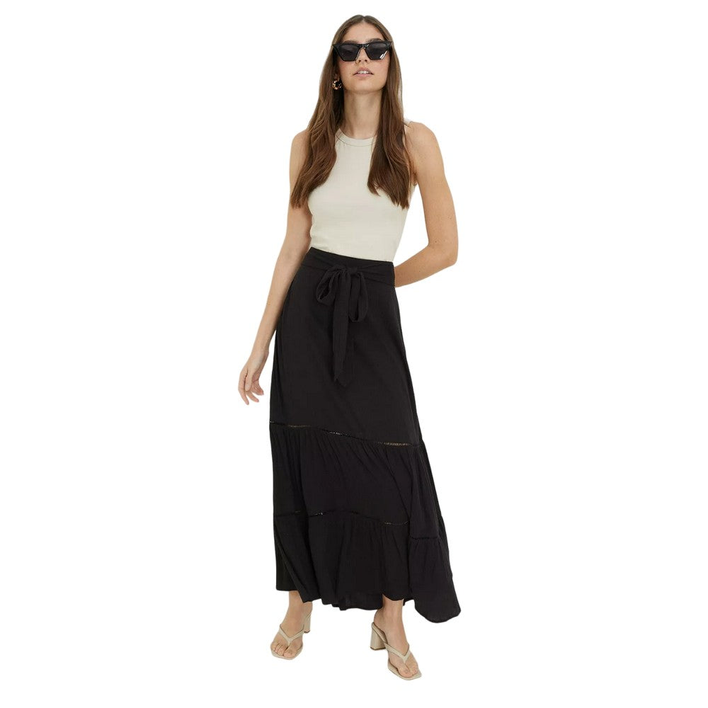Black - Lifestyle - Dorothy Perkins Womens-Ladies Tiered Maxi Skirt