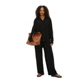 Black - Side - Dorothy Perkins Womens-Ladies Crinkle Tall Oversized Shirt