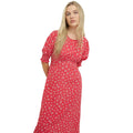 Red - Lifestyle - Dorothy Perkins Womens-Ladies Shirred Cuff Petite Midi Dress
