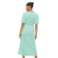 Green - Back - Dorothy Perkins Womens-Ladies Hearts Shirred Waist Midi Dress
