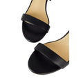Black - Side - Dorothy Perkins Womens-Ladies Suki Buckle Extra Wide Block Heel Sandals