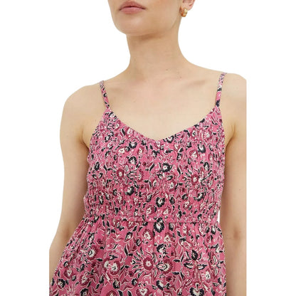 Pink - Side - Dorothy Perkins Womens-Ladies Floral Shirred Camisole