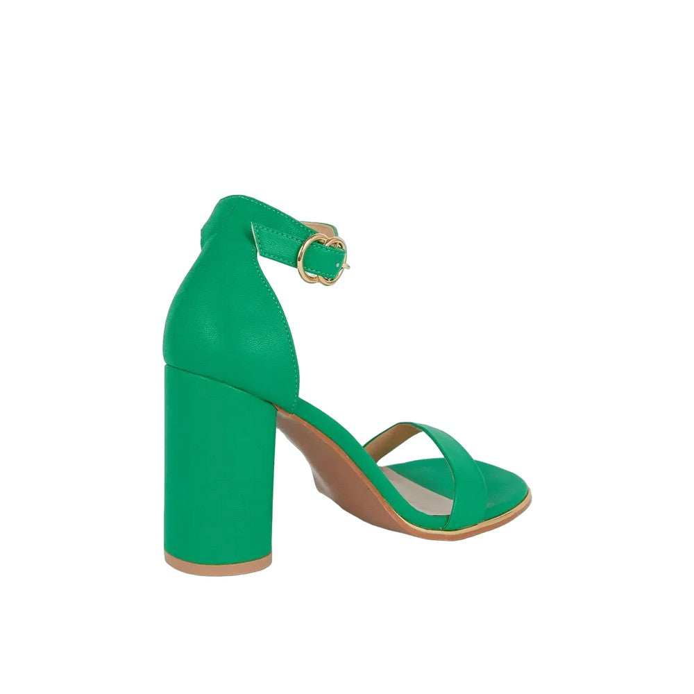 Green - Back - Dorothy Perkins Womens-Ladies Sweetie Extra Wide Block Heel Sandals