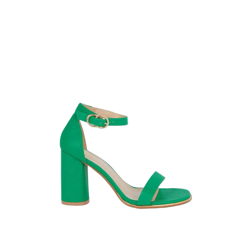 Green - Side - Dorothy Perkins Womens-Ladies Sweetie Extra Wide Block Heel Sandals