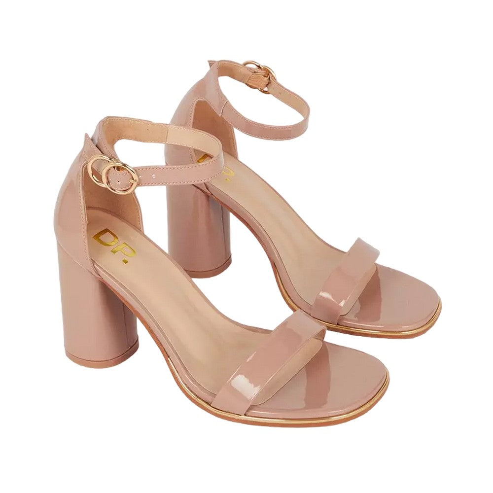 Taupe - Front - Dorothy Perkins Womens-Ladies Sweetie Extra Wide Block Heel Sandals