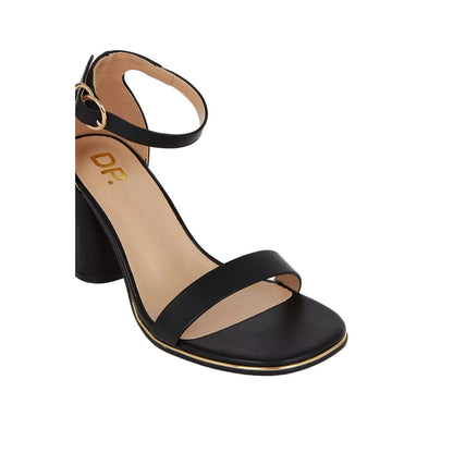 Black - Side - Dorothy Perkins Womens-Ladies Sweetie Extra Wide Block Heel Sandals