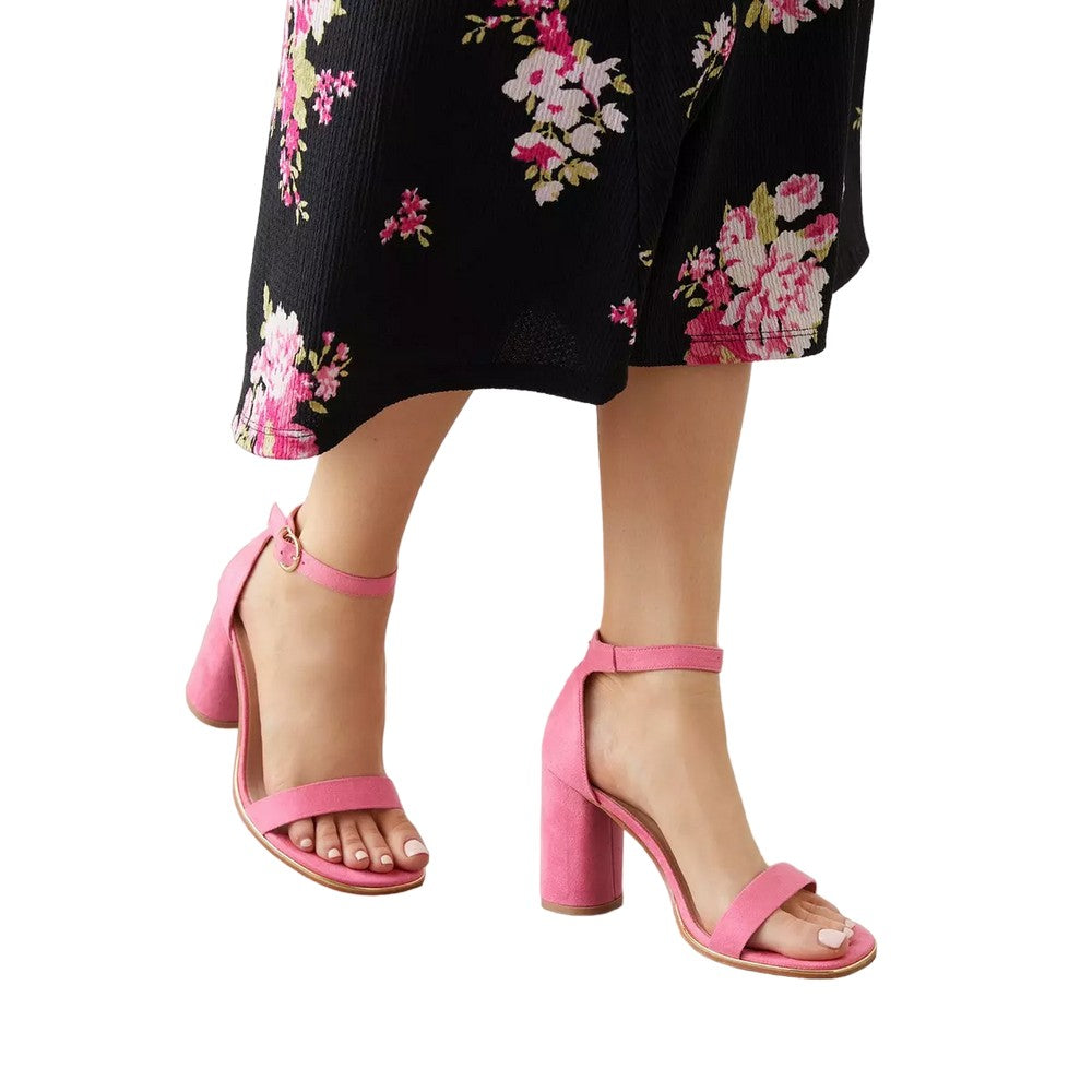 Pink - Lifestyle - Dorothy Perkins Womens-Ladies Sweetie Extra Wide Block Heel Sandals
