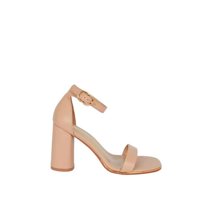 Blush - Back - Dorothy Perkins Womens-Ladies Sweetie Extra Wide Block Heel Sandals