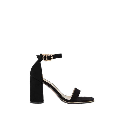 Natural Black - Back - Dorothy Perkins Womens-Ladies Sweetie Extra Wide Block Heel Sandals